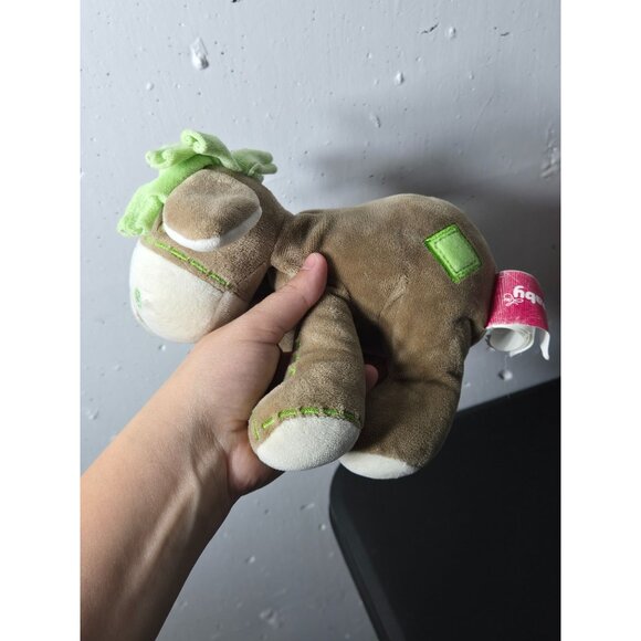 My Baby Love Donkey Plush Stuffed Animal Brown & Green Soft Infant Cuddly Toy - Picture 4 of 11